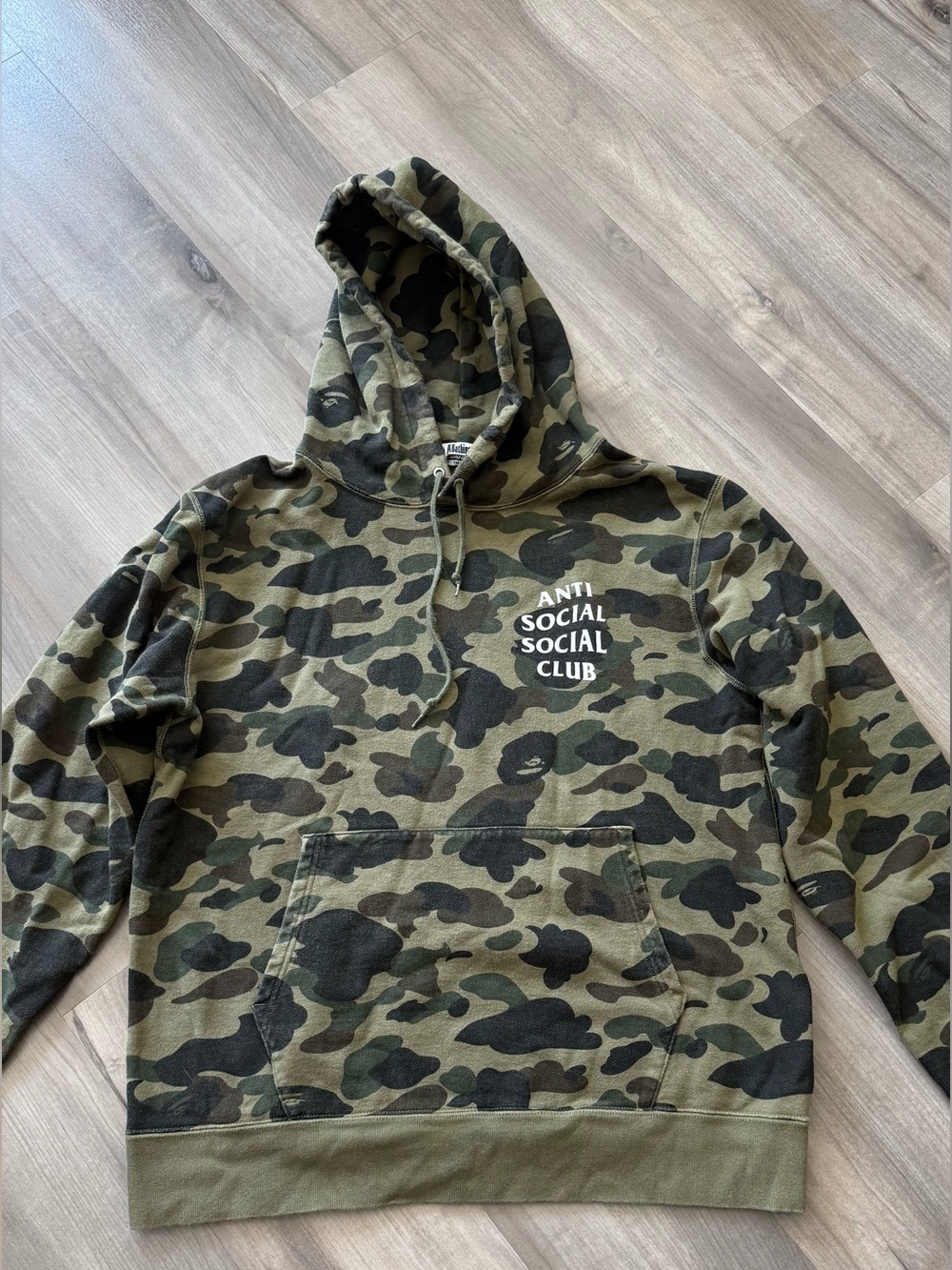 Anti Social Social Club Men's Camouflage Pullover Hoodie - Green/Black